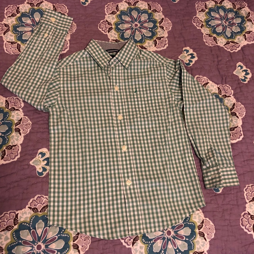 Nautica, Mint Colored Button Down NWT, Size 5
